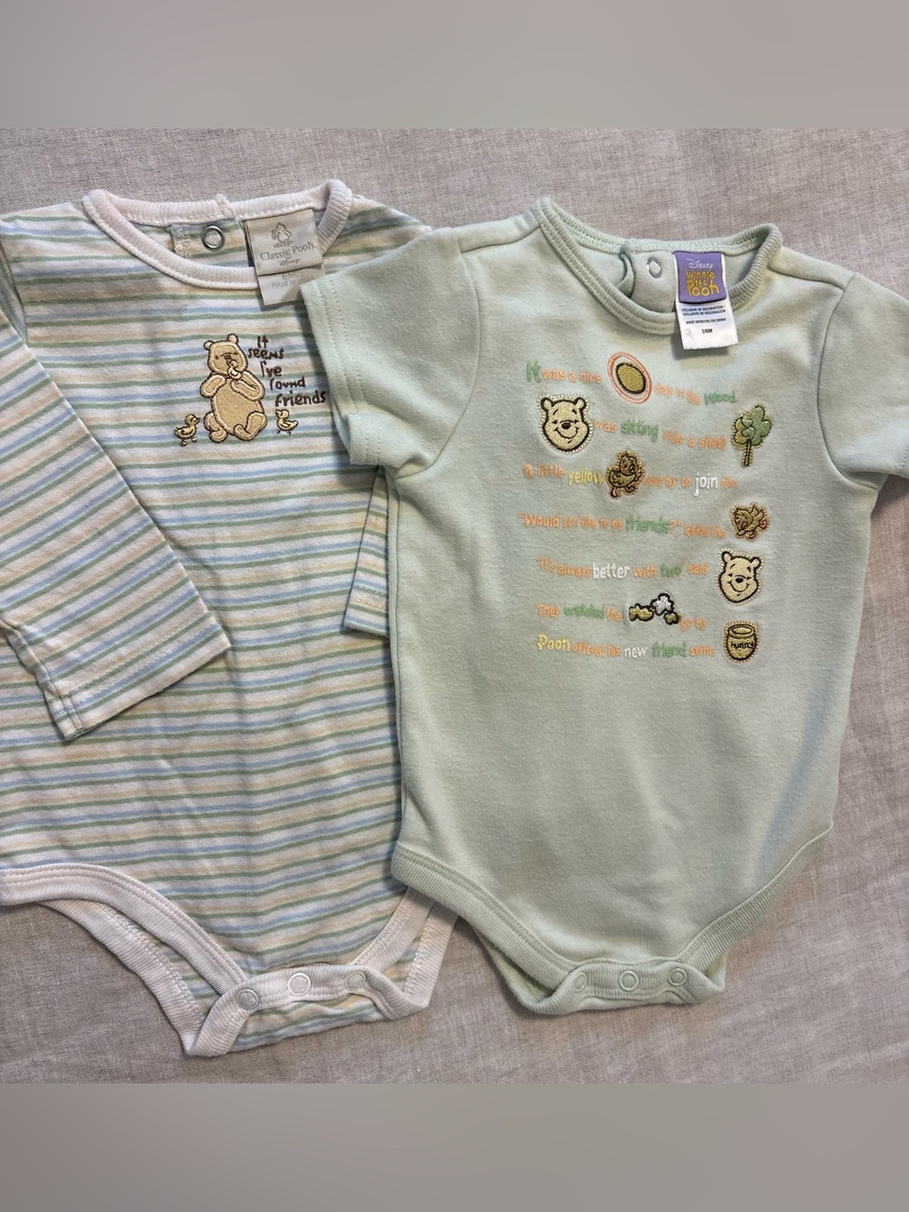 Vintage Disney Pooh Bear Bodysuit Bundle